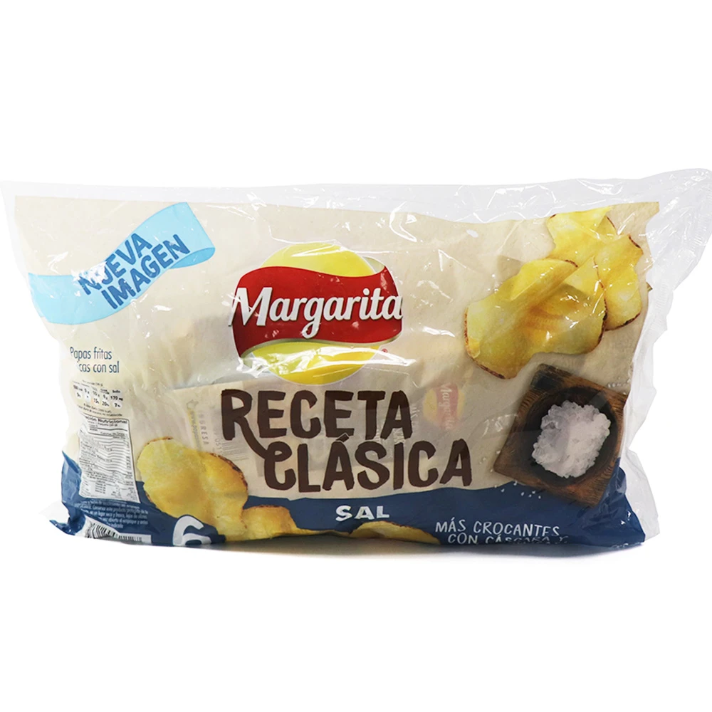 PAPAS MARGARITA FRITO LAY CLASICAS SAL 6 X 228 GR