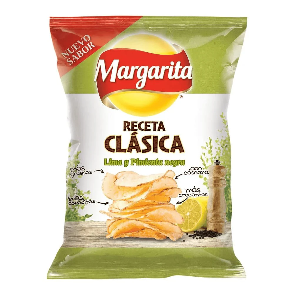 PAPAS MARGARITA FRITO LAY CLASICAS LIMON PIMIENTA X 37 GR