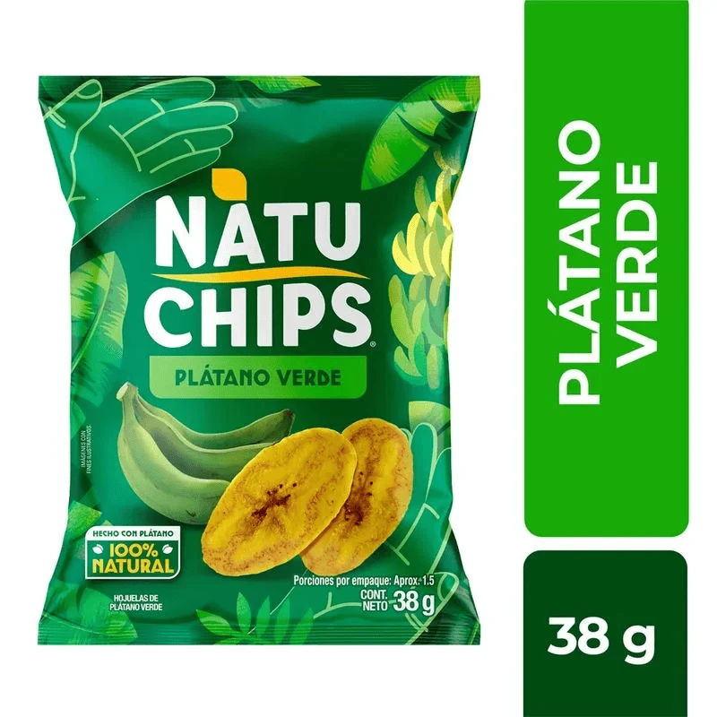NATUCHIPS PLATANO VERDE FRITO LAY X 38 GR