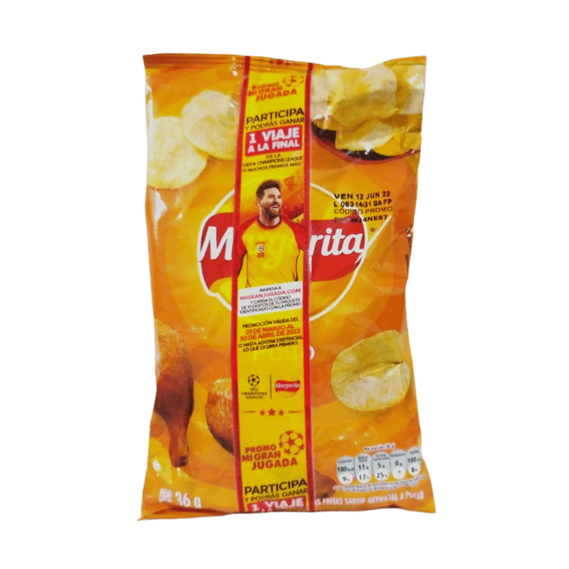 PAPAS MARGARITA FRITO LAY FAMIL POLLO X 36 GR