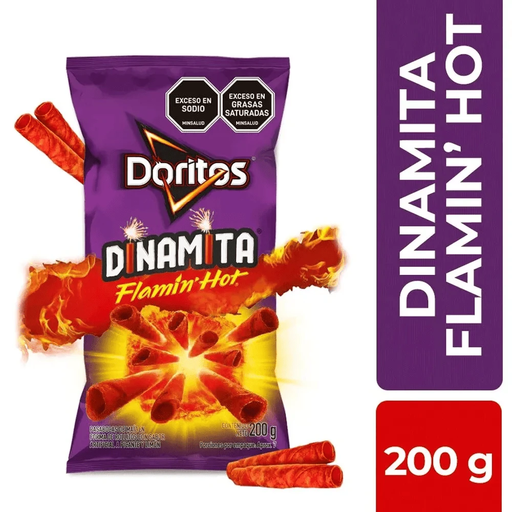 DORITOS FRITOLAY FLAMIN DINAMITA X 200 GR
