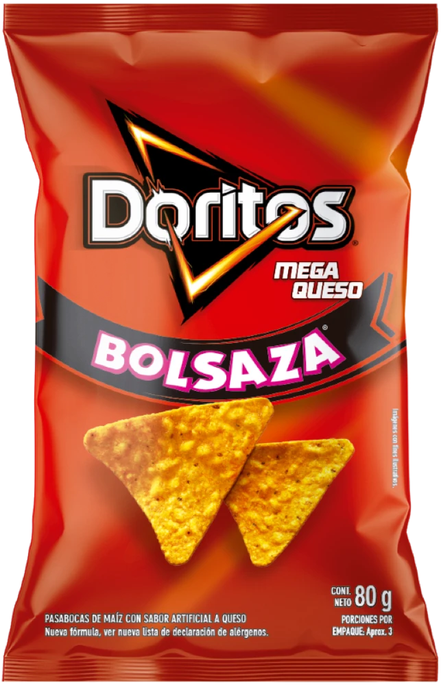 DORITOS FRITO LAY MEGA/QSO BOLSAZA X 80 GR
