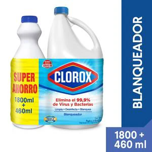 CLOROX ORIGINAL X 1800 ML GRATIS 460ML