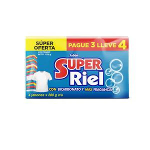 JABON SUPERRIEL BARRA BICAR 280 X 4 UNDS
