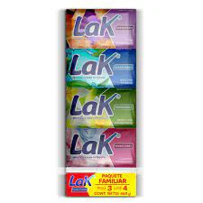 JABON BAÑO LAK STDO X 4 UNDS
