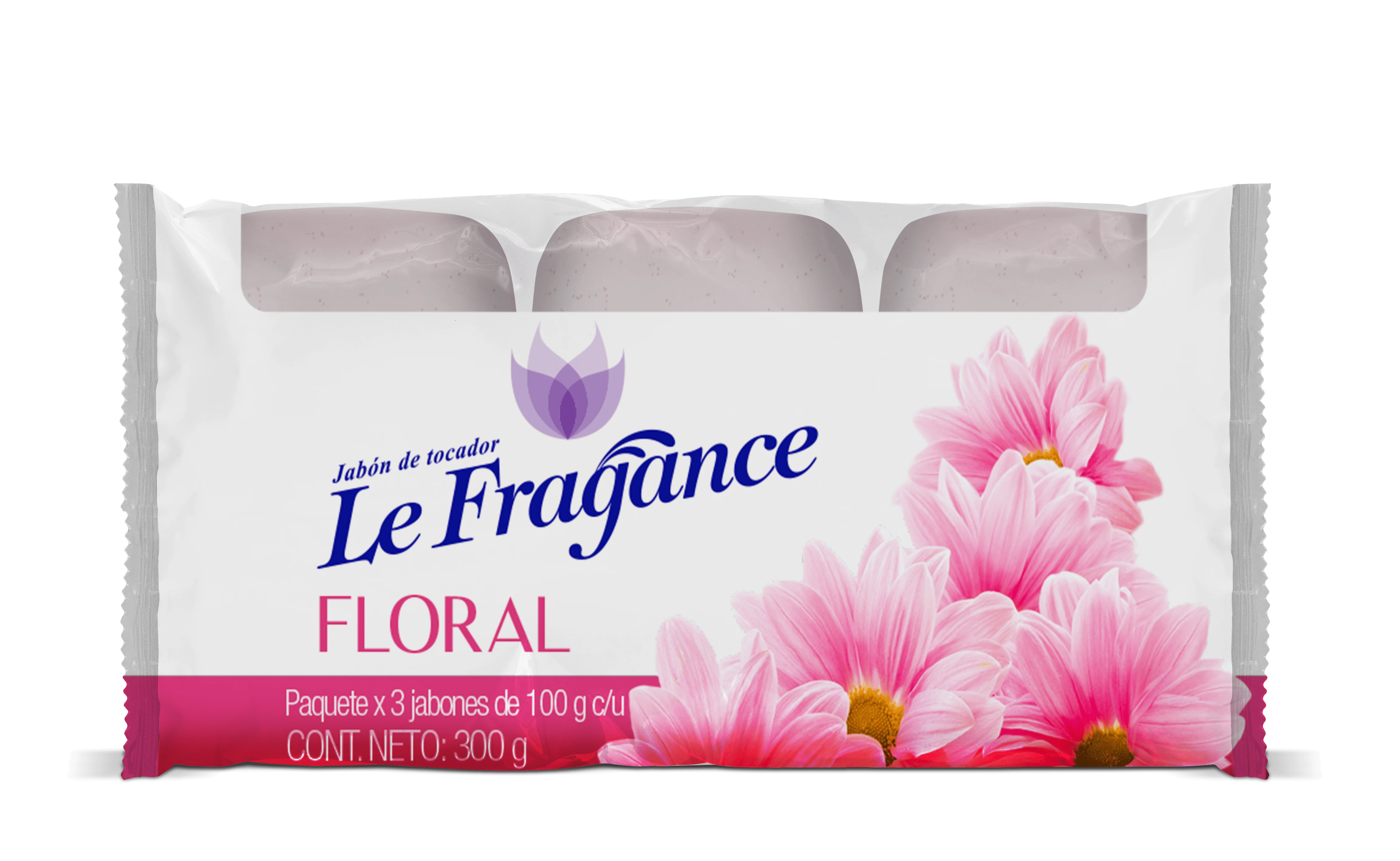 JABON BAÑO LE FRAGANC FLOR 3 X 100 GR