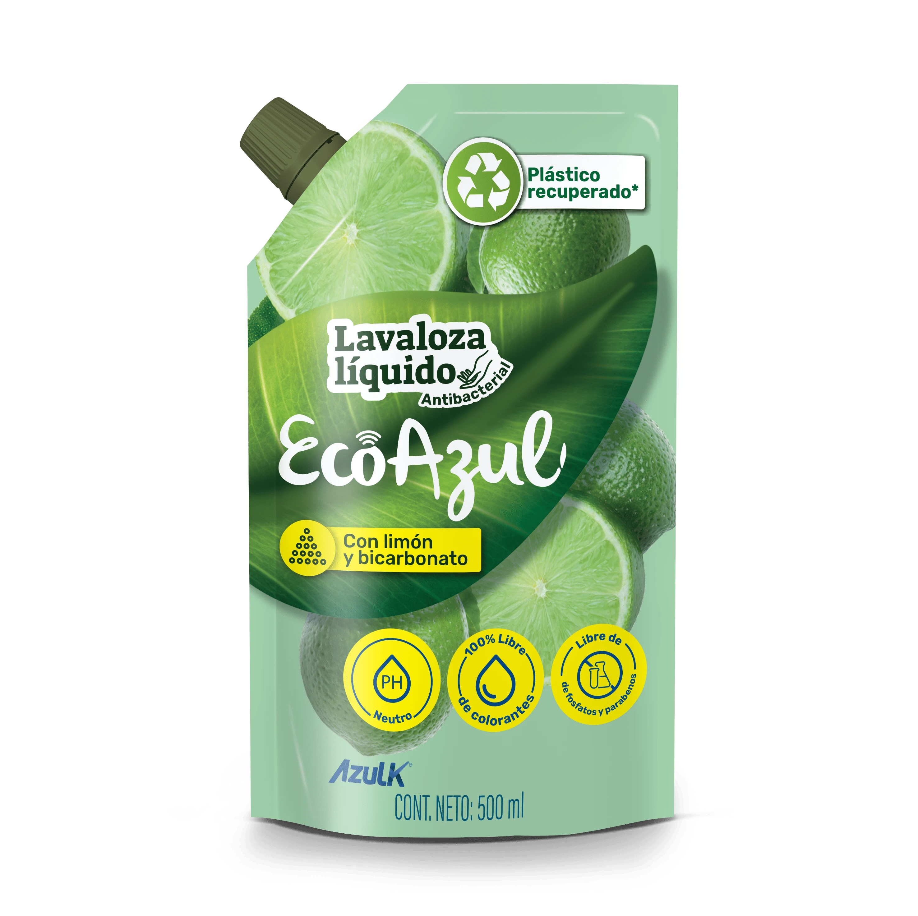 LAVA PLATOS LIQUIDO ECOAZUL DOY PACK X 500 ML