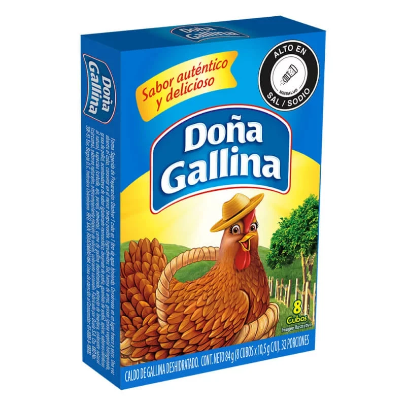 CALDO DOÑA GALLINA CUBOS X 10.5 GR X 8 UNDS