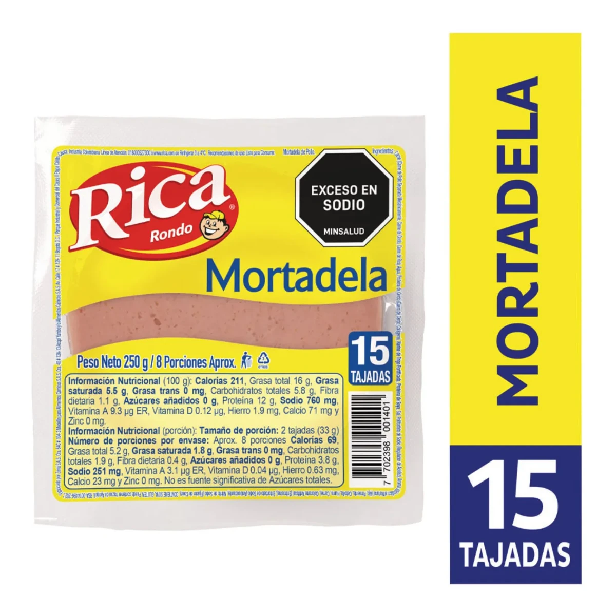 MORTADELA RICA X 250 GR