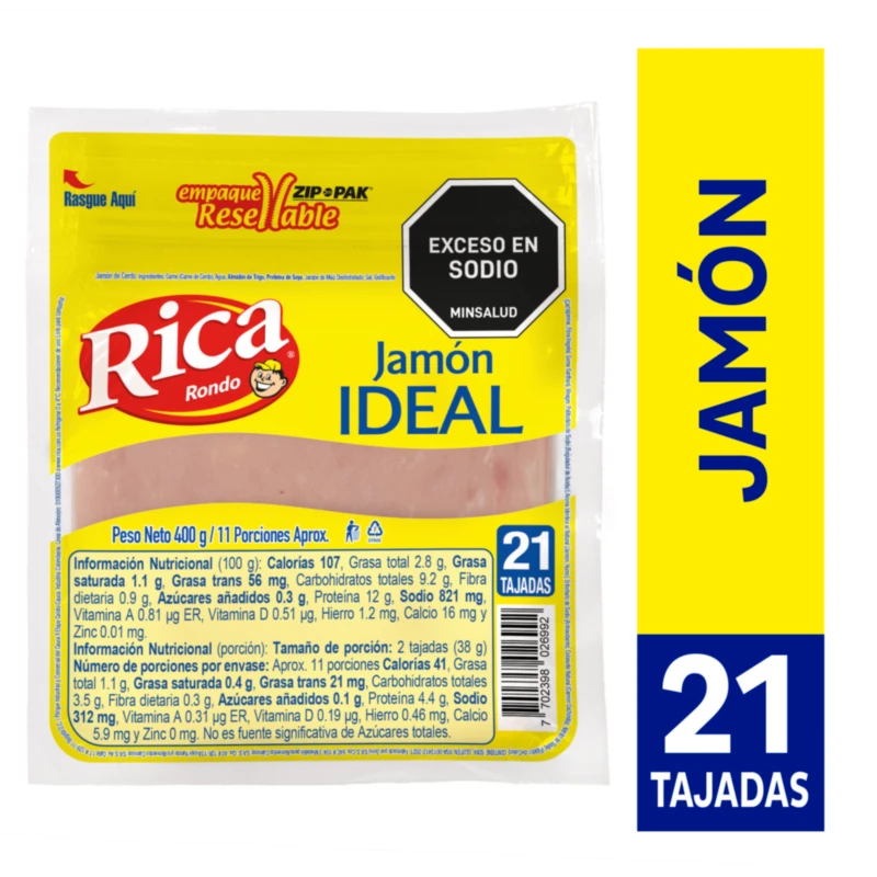 JAMON IDEAL RICA X 400 GR