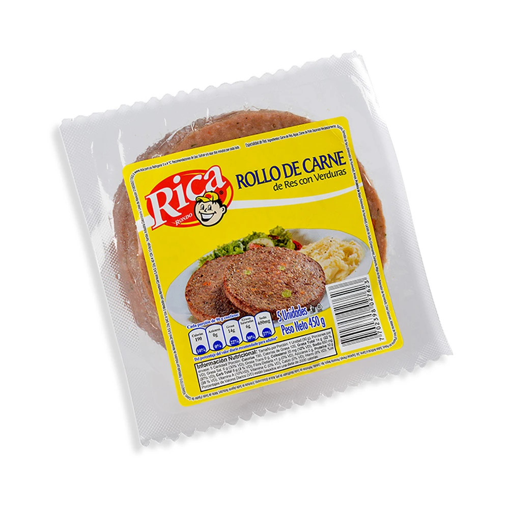 ROLLO DE CARNE RICA VERDURAS X 450 GR