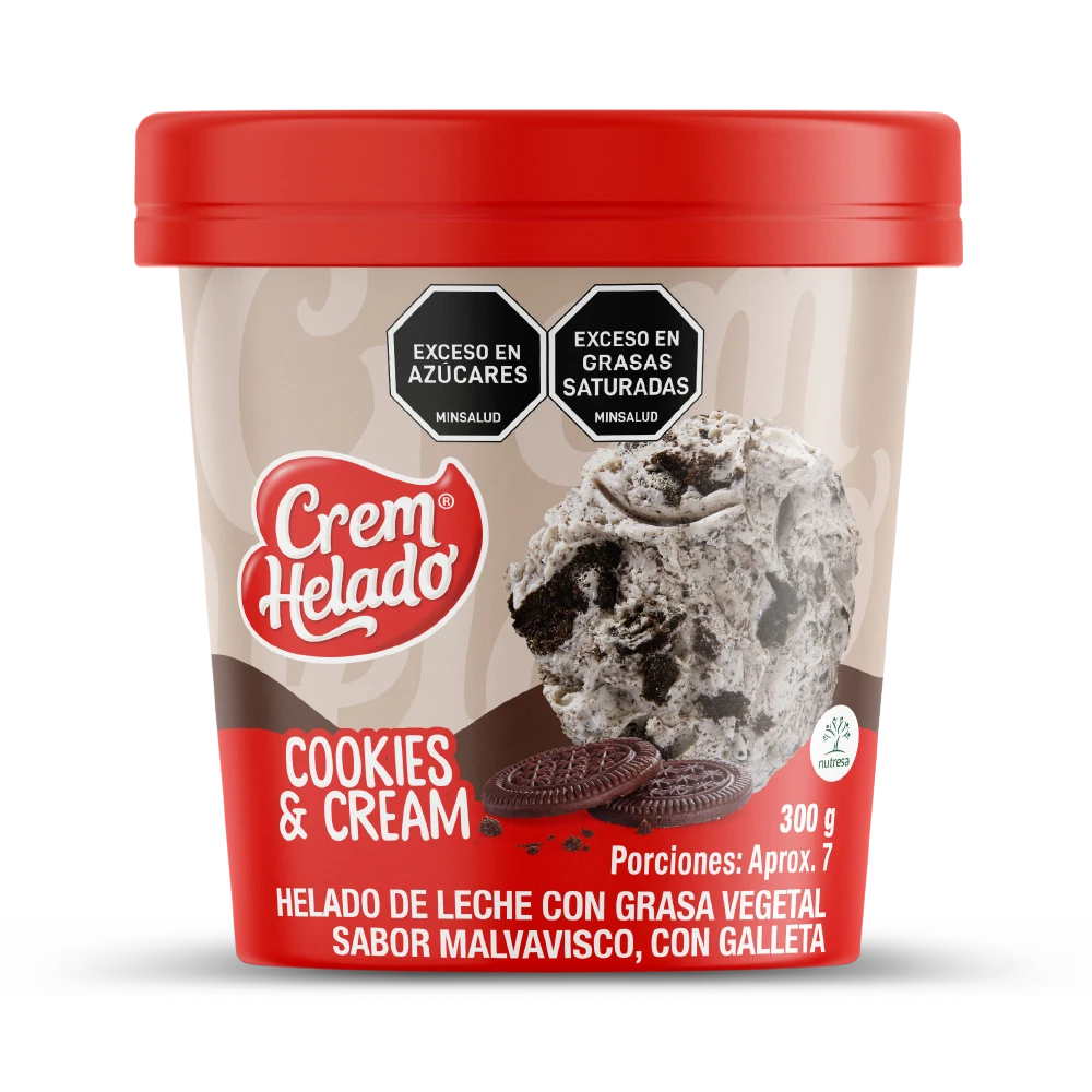VASO CREM HELADO COOKIES & CREAM X 300 GR