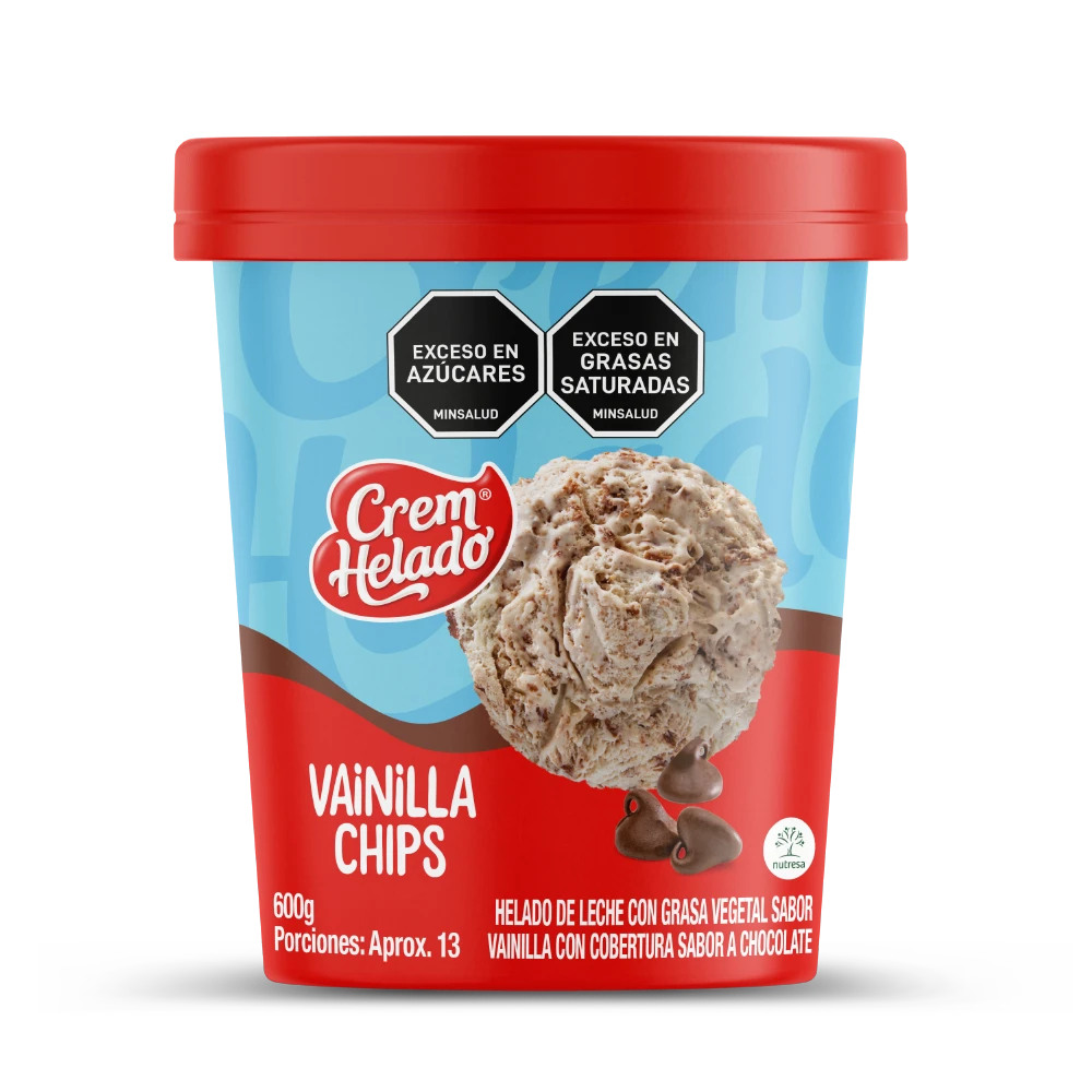 CREM HELADO VAINI/CHIPS X 1 LT