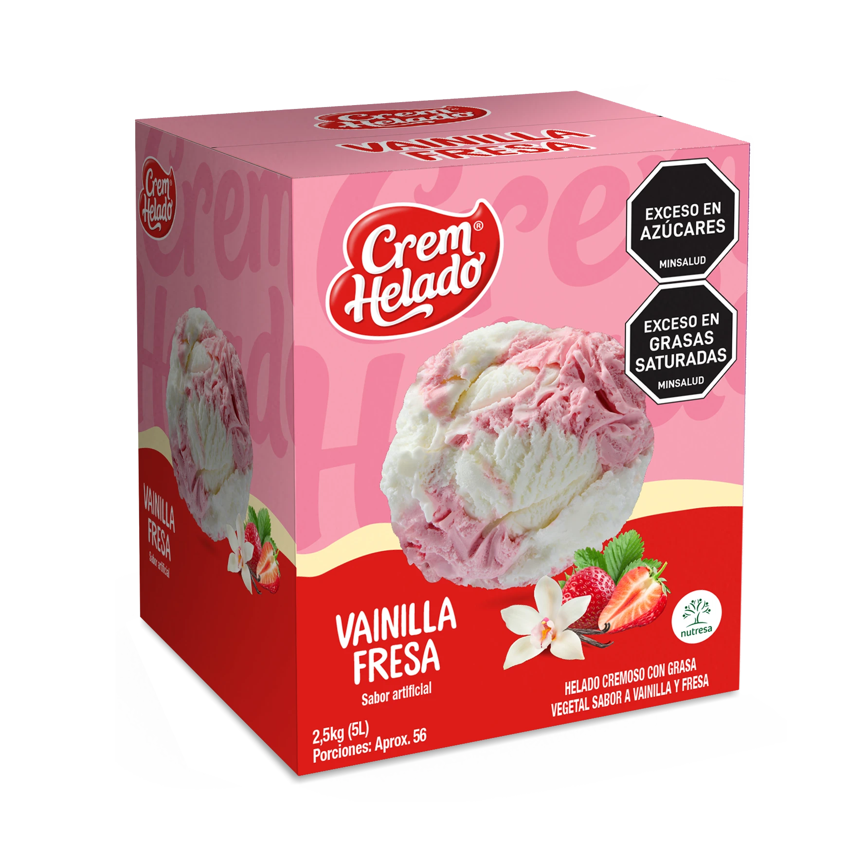HELADO CREM HELADO FRESA X 5 LT