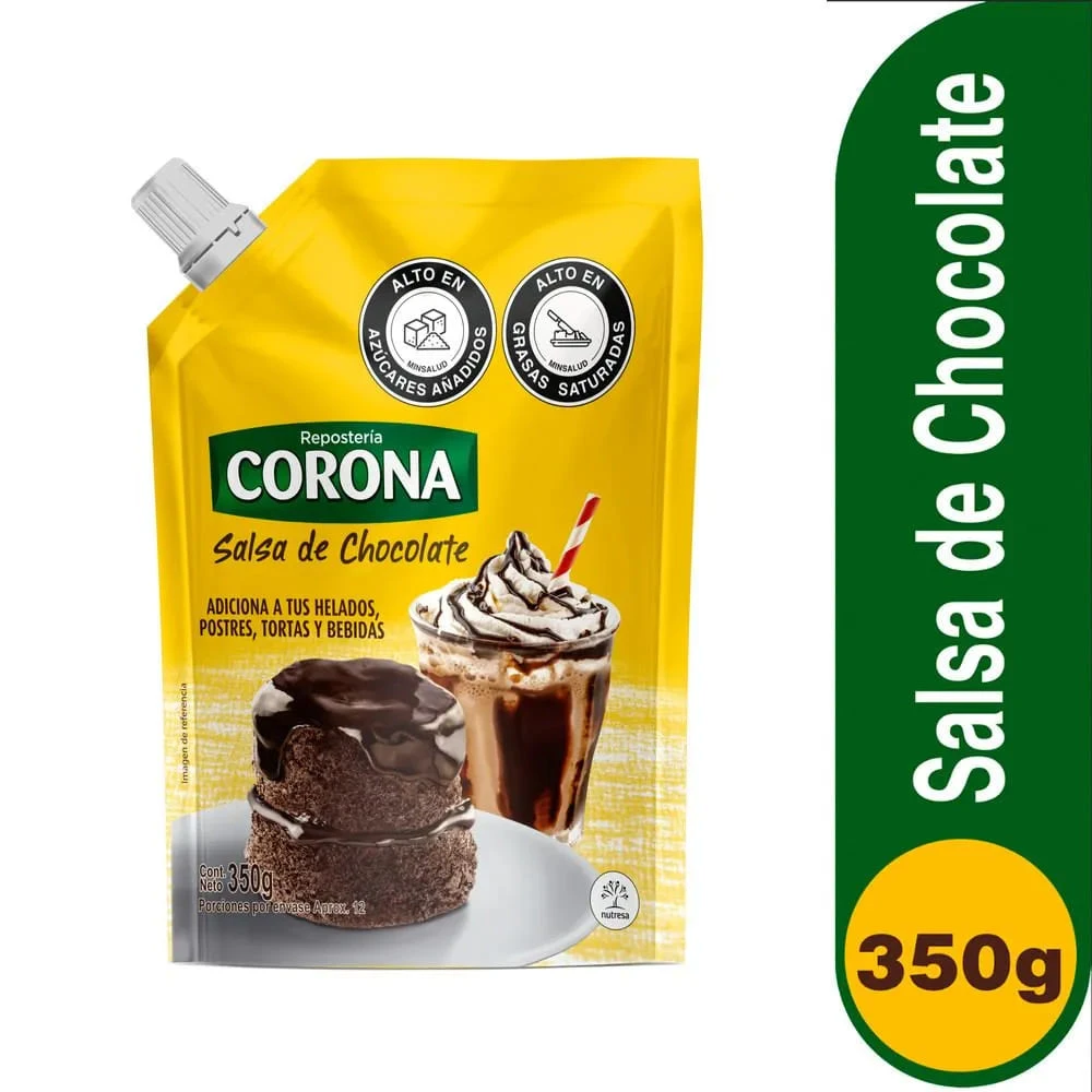 SALSA DE CHOCOLATE CORONA X 350 GR