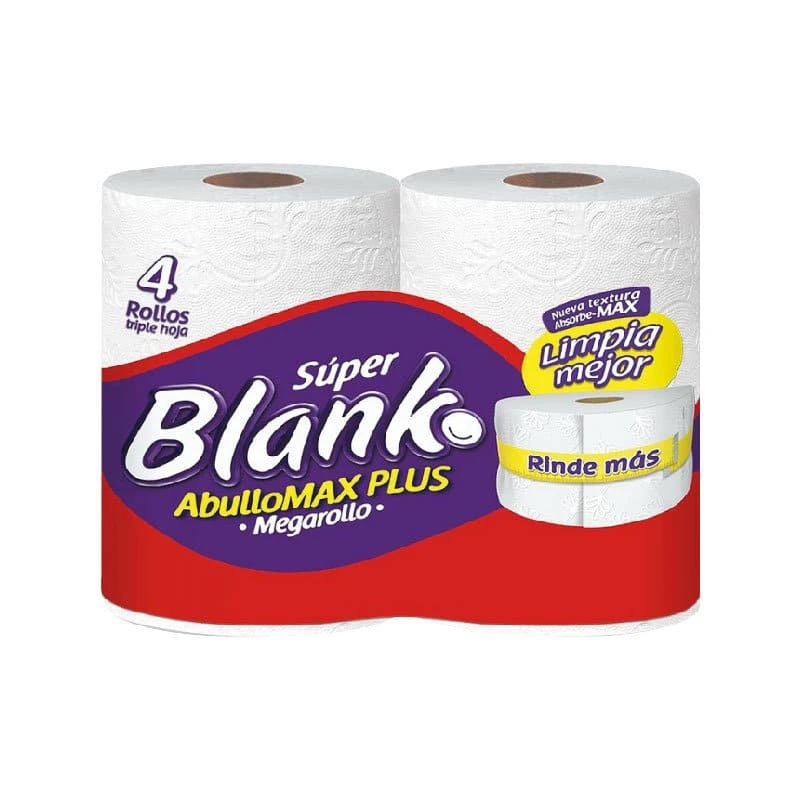 PAPEL HIGIENICO SUPER BLANKO X 4 UNDS