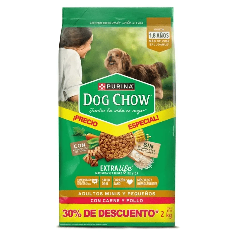 CUIDO DOG CHOW ADULTO RAZA PEQUEÑA X 2 KG