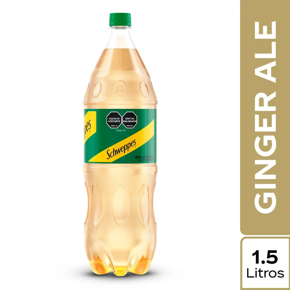 GINGER ALE SCHWEPPES 1.5LITROS X 1.5 LT