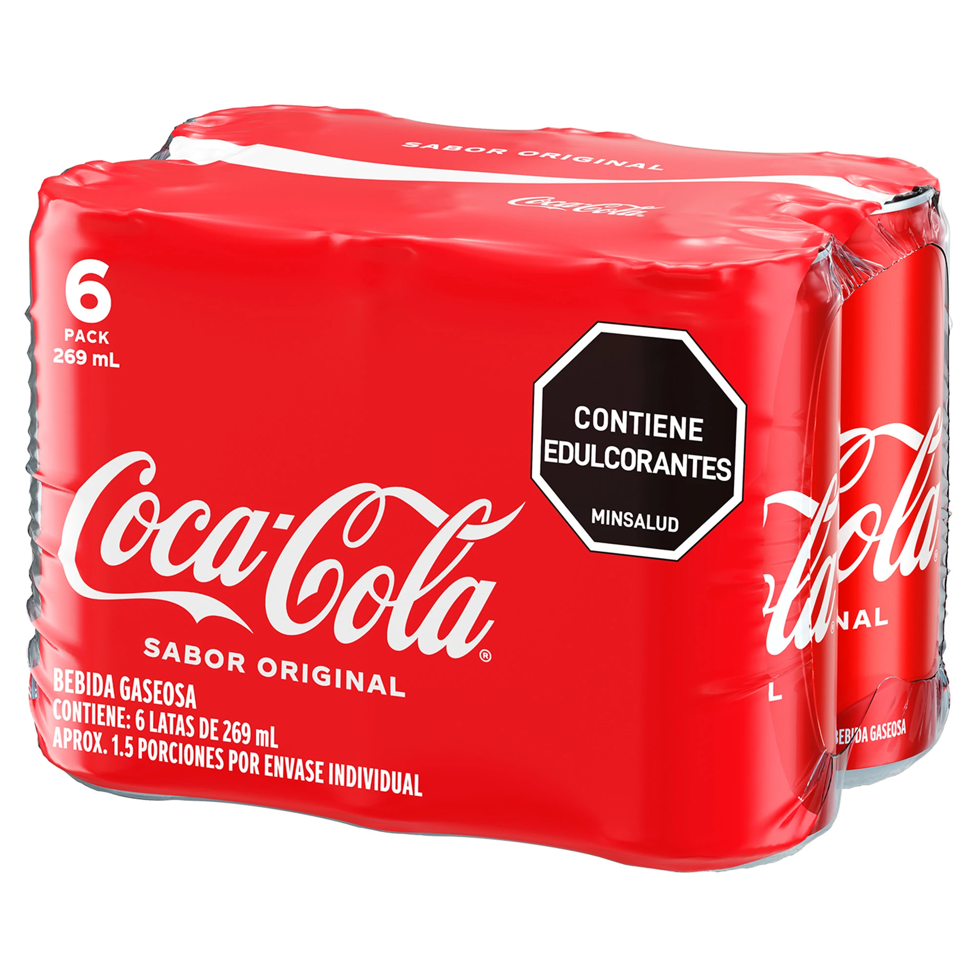 COCA COLA ORIGINAL LATA X 269 ML X 6 UNDS (SIXPACK)
