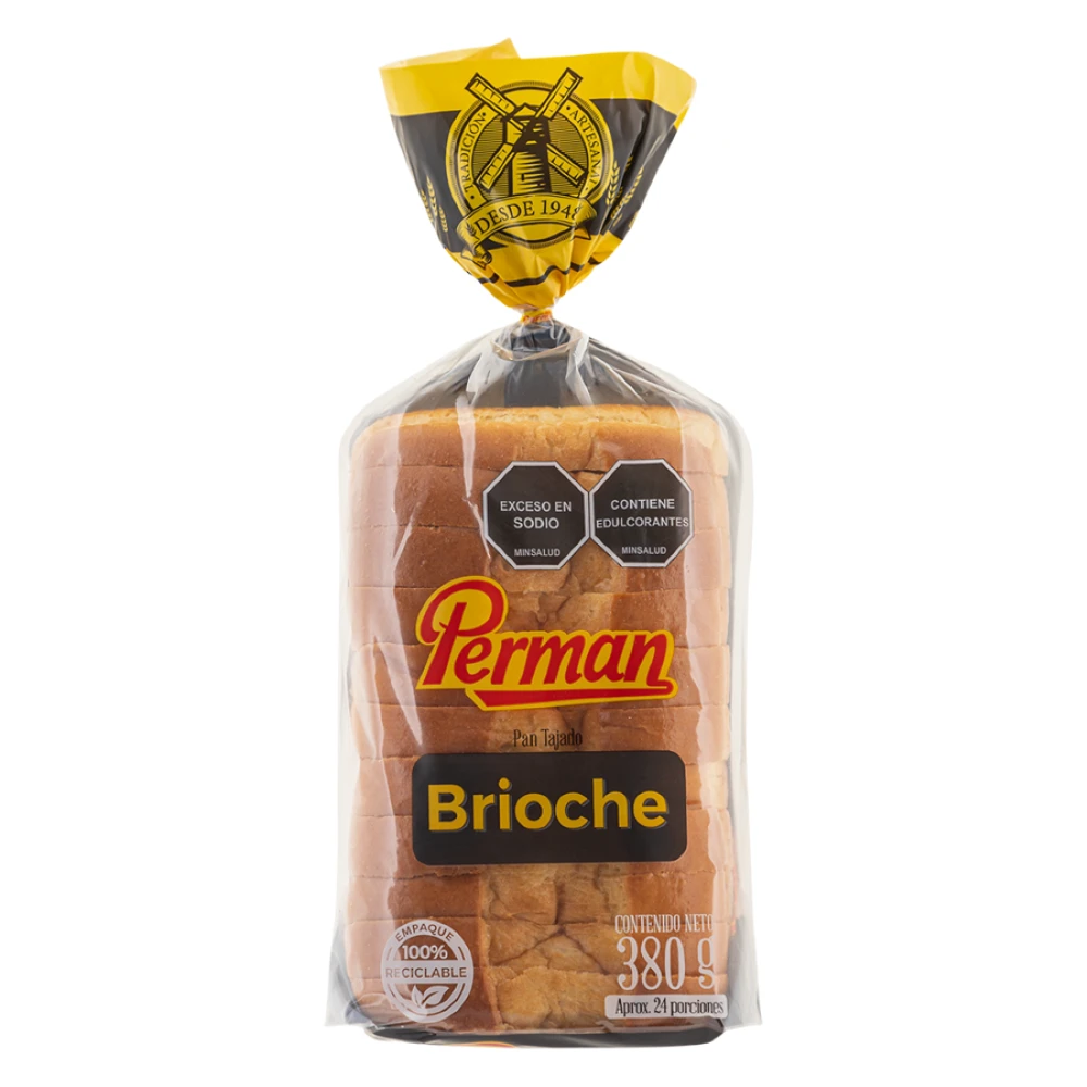 PAN PERMAN TAJADO BRIOCHE X 380 GR
