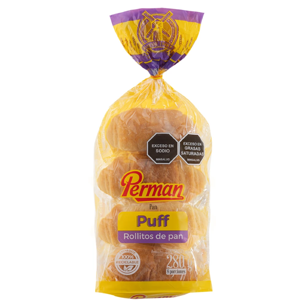 PAN PUFFS PERMAN X 280 GR X 8 UNDS