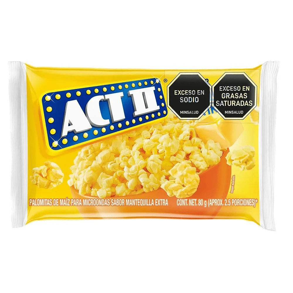 CRISPETAS ACT II SABOR MANTEQ X 80 GR