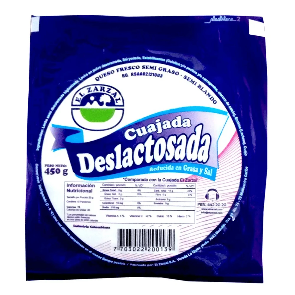 CUAJADA ZARZAL DESLACTOSADO X 450 GR