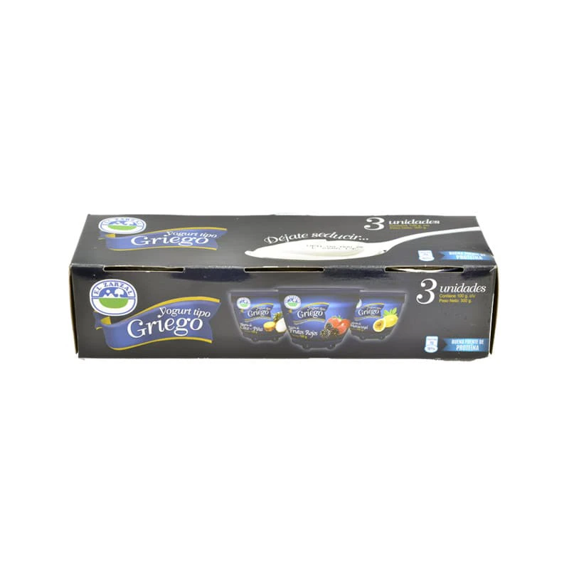 YOGUR ZARZAL GRIEGO X 100 GR X 3 UNDS