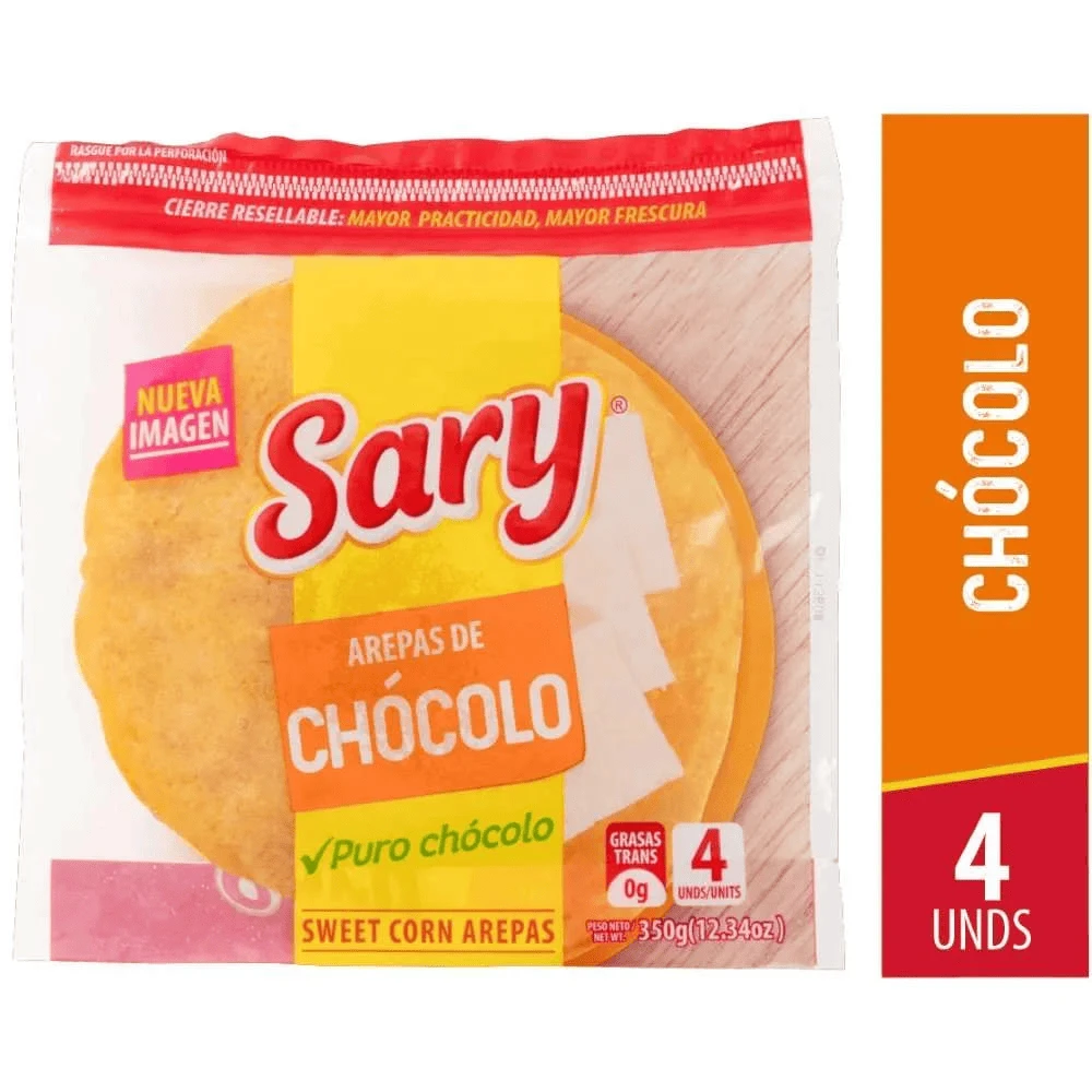 AREPAS SARY CHOCOLO X 5 UNDS