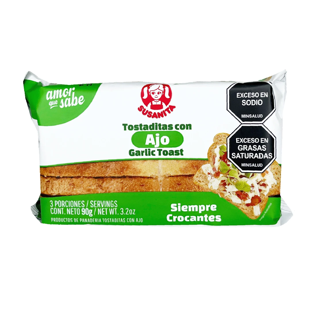 TOSTADAS SUSANITA DE AJO 90