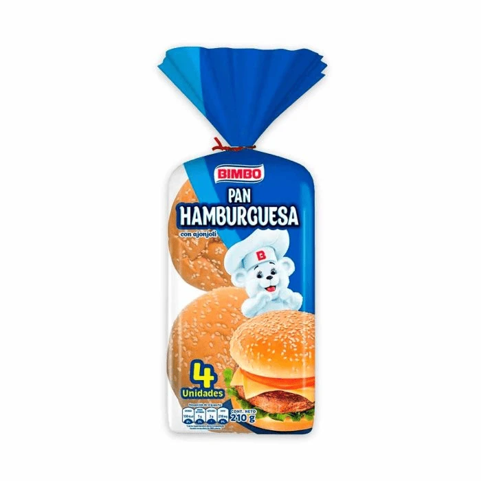 PAN HAMBUR BIMBO X 210 GR X 4 UNDS