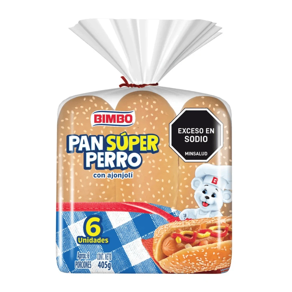 PAN PERRO SUPER BIMBO X 405 GR X 6 UNDS