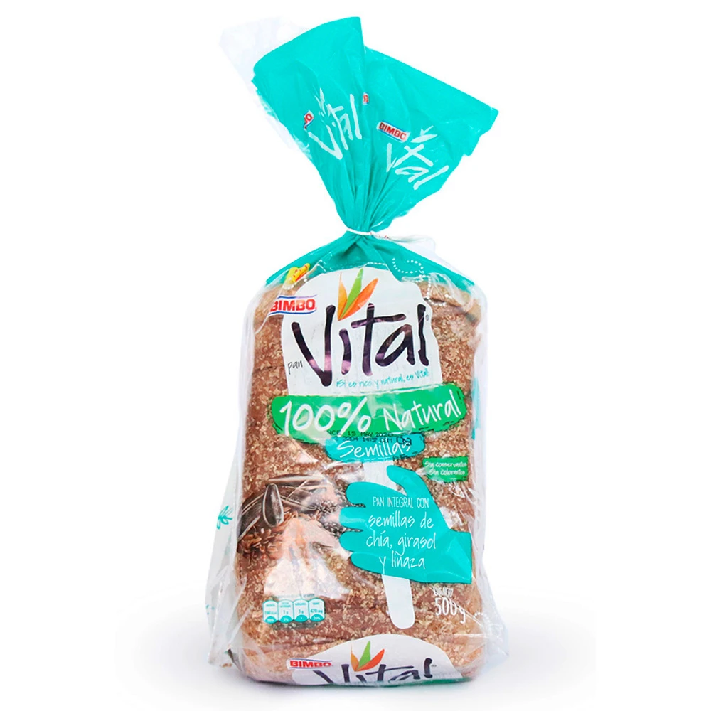 PAN TAJADO BIMBO SEMILLAS X 500 GR