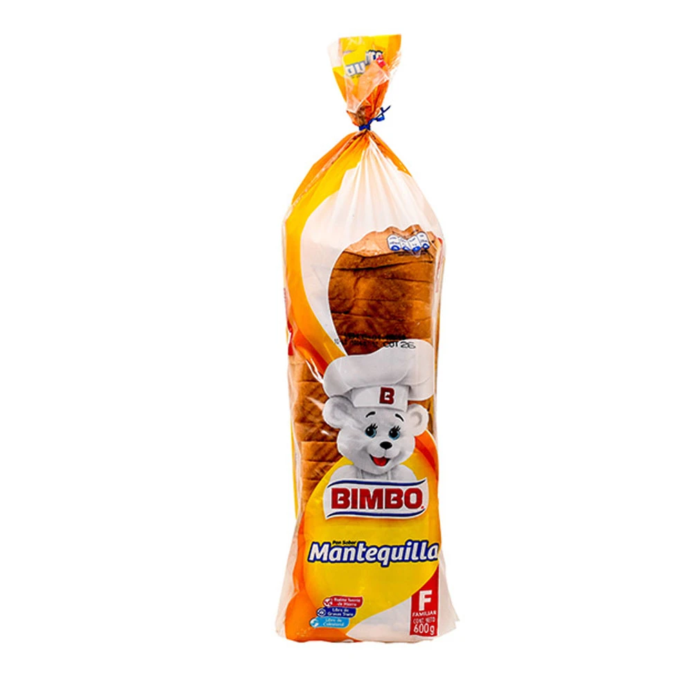 PAN TAJADO BIMBO MANTEQUILLA X 600 GR