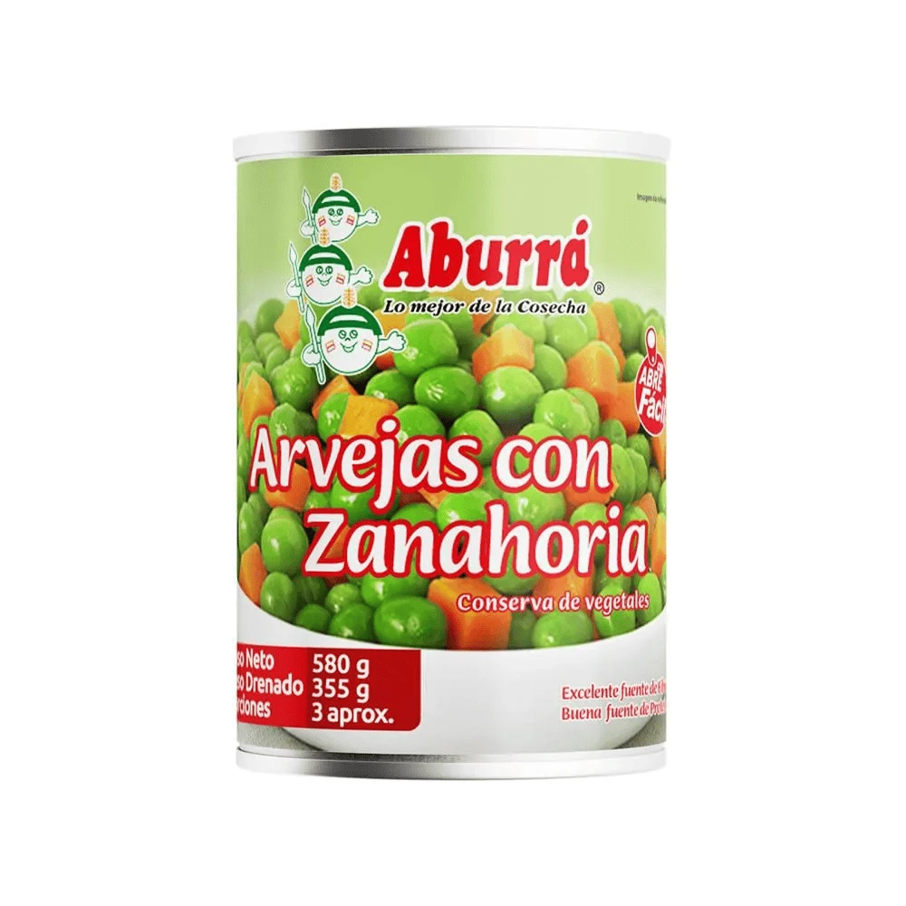 ARVEJA ZANAH ABURRA X 580 GR