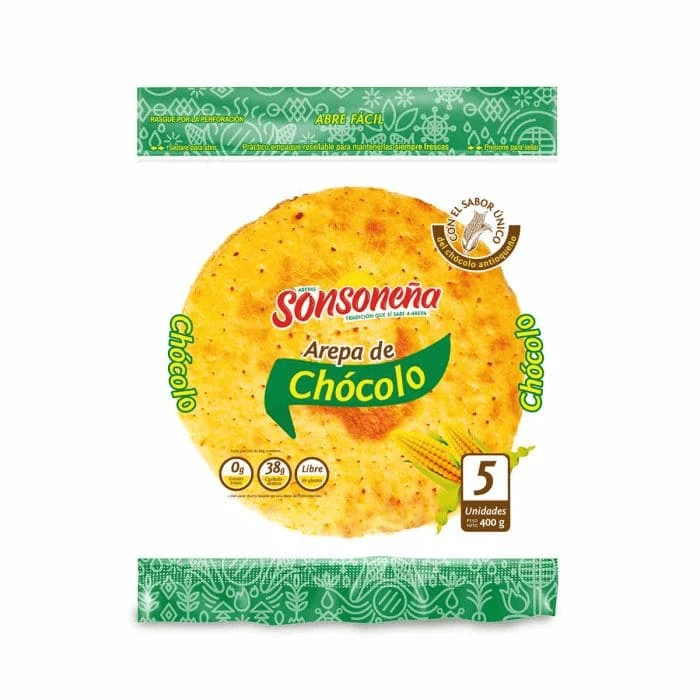 AREPAS SONSONEÑAS CHOCO 5 X 400 GR