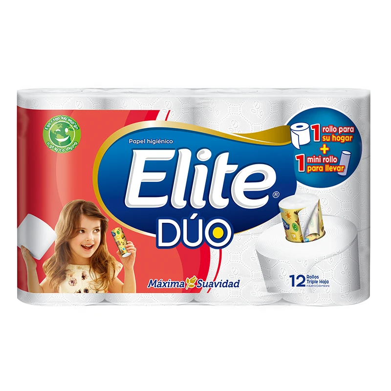 PAPEL HIGIENICO ELITE DUO X 12 UNDS