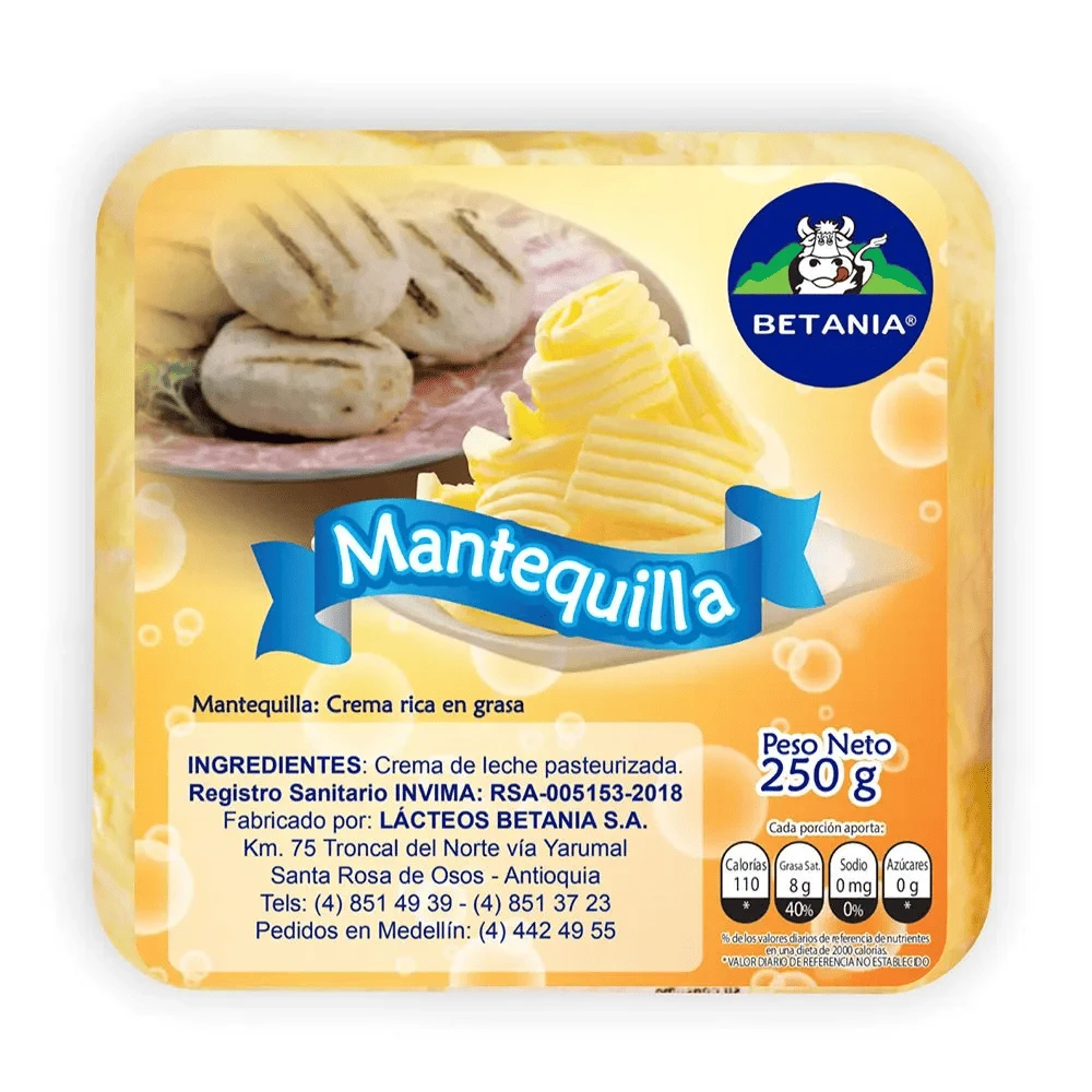 MANTEQUILLA BETANIA X 250 GR