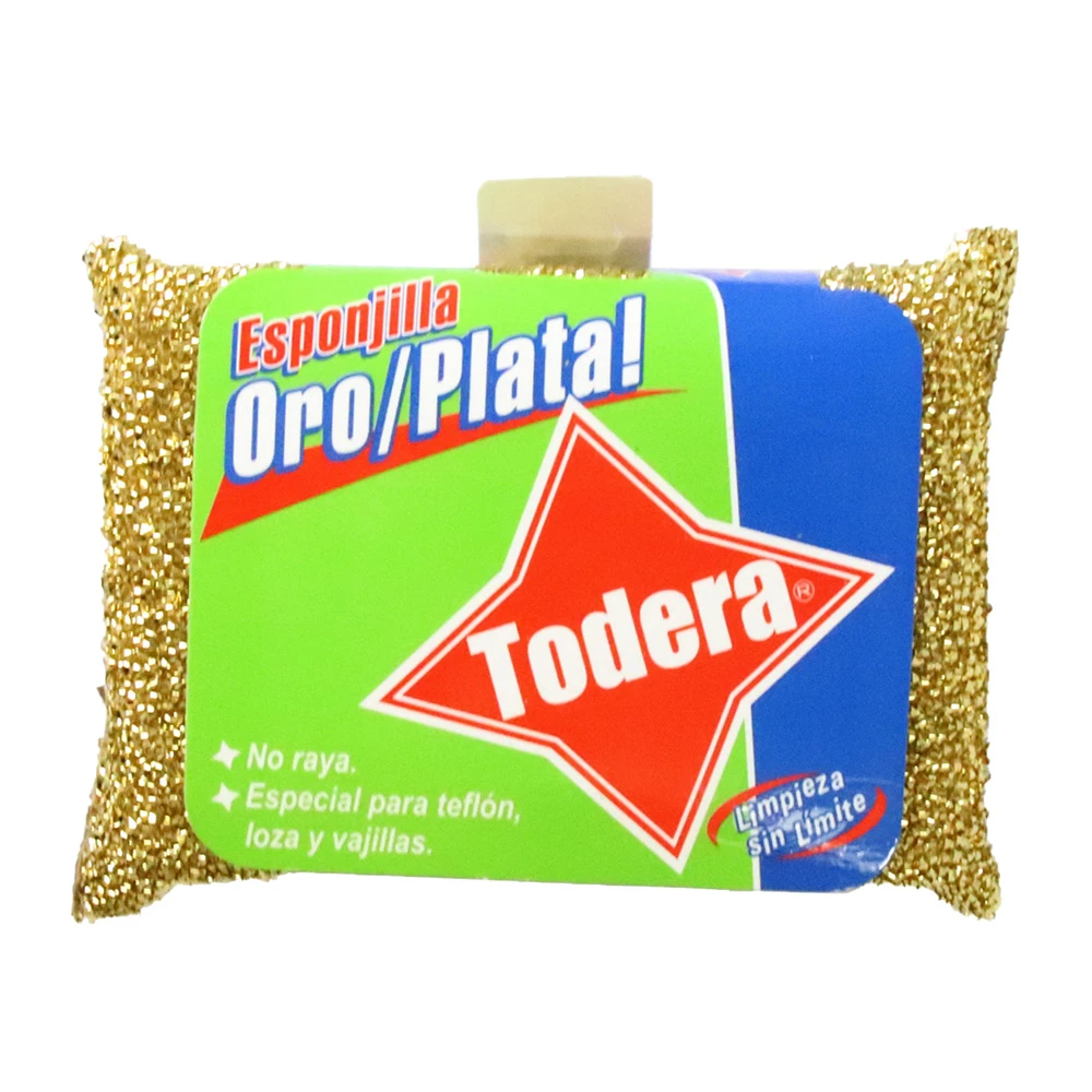 ESPONJA ORO/PLATA TODERA X 1 UNDS