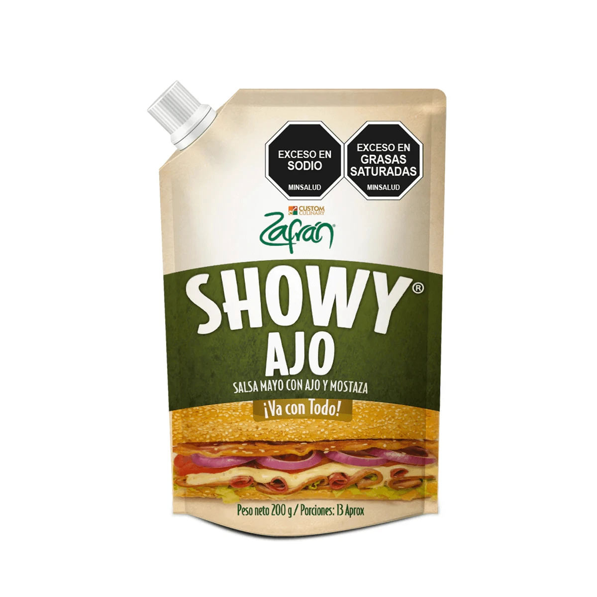 SALSA ZAFRAN SHOWY AJO X 200 GR