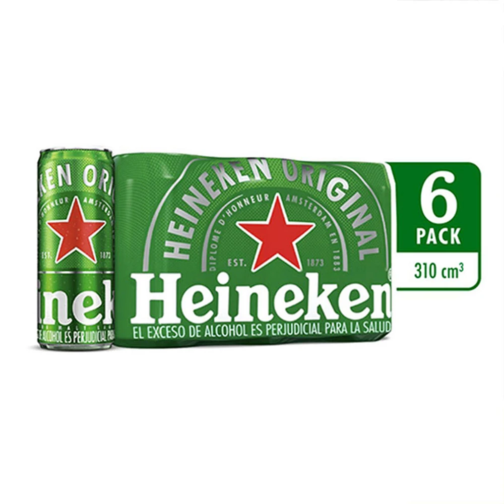 CERVEZA HEINEKEN LATA X 310 CC X 6 UNDS (SIXPACK)