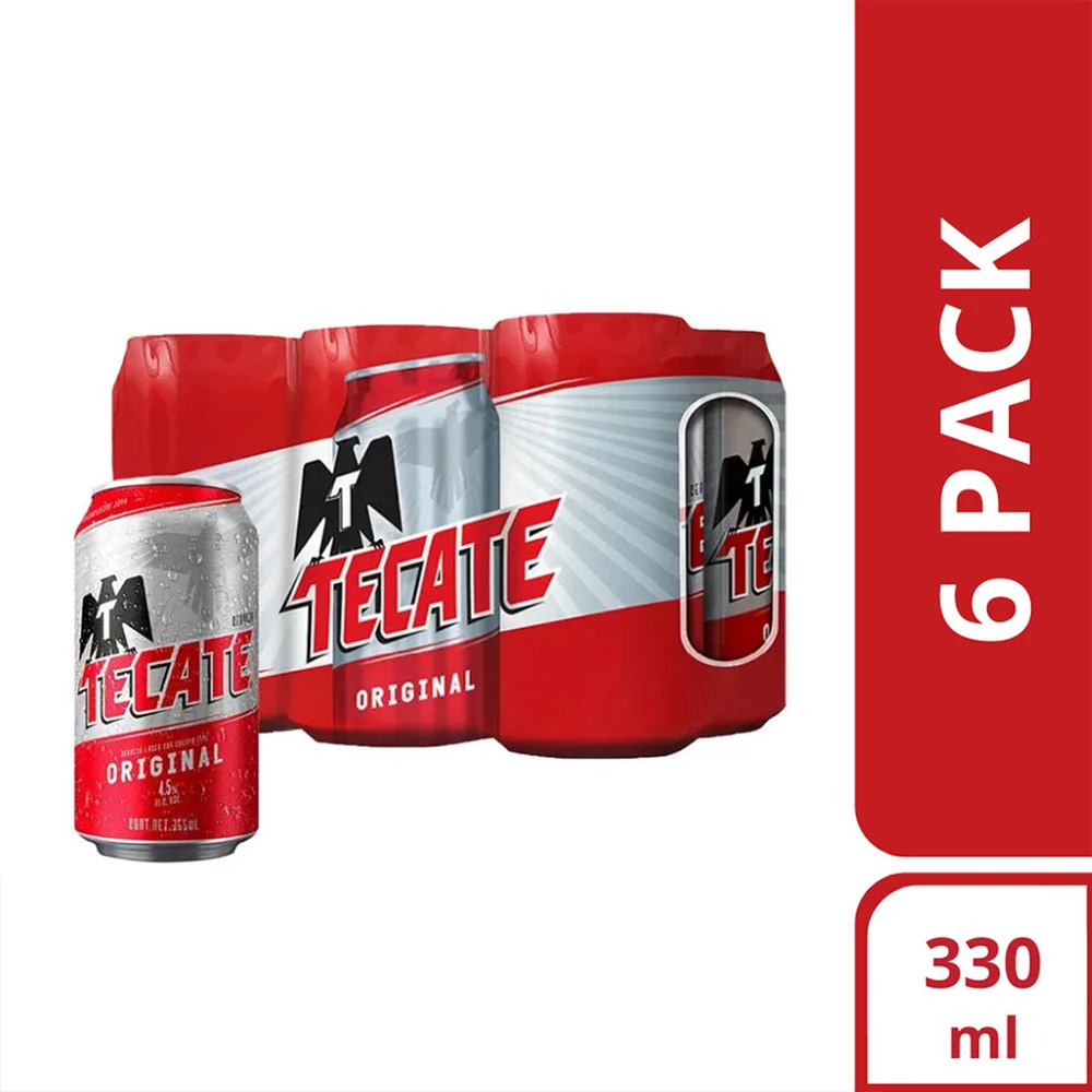CERVEZA TECATE LATA 330 6