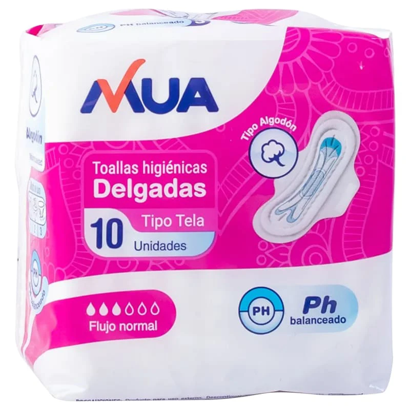 TOALLA MUA DELGADA TIPO TELA 10UN X 10 UNDS