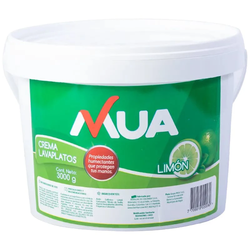LAVAPLATOS MUA CREMA LIMON 3000 G X 3000 GR