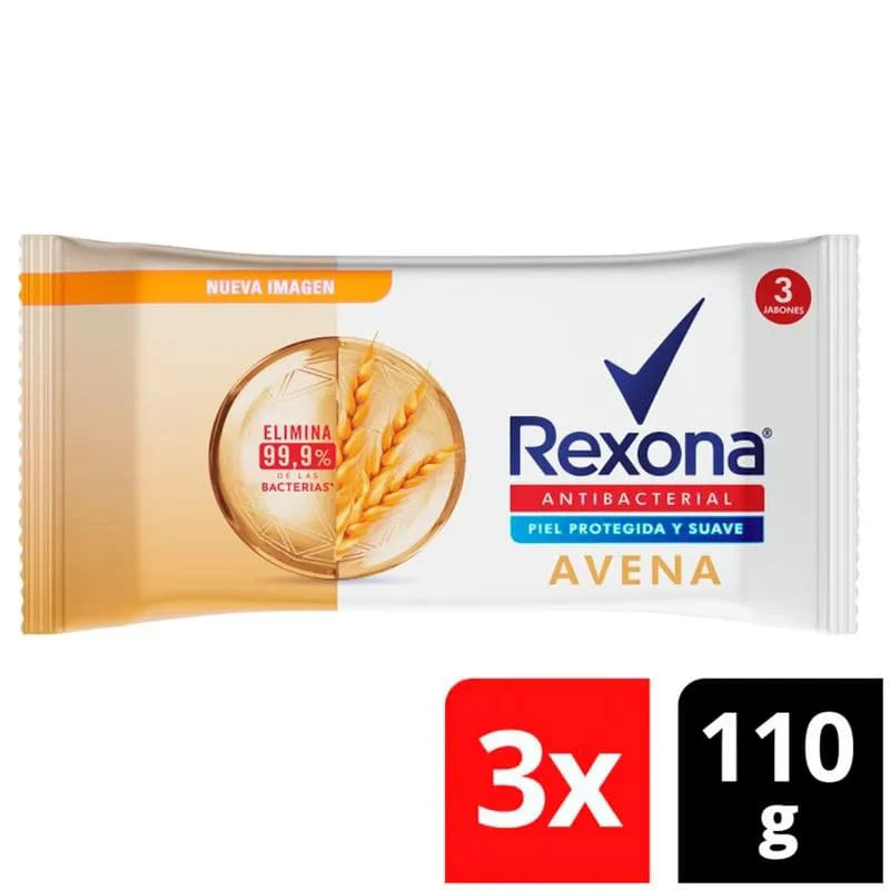 JABON DE BAÑO REXONA AVENA X 110 GR X 3 UNDS