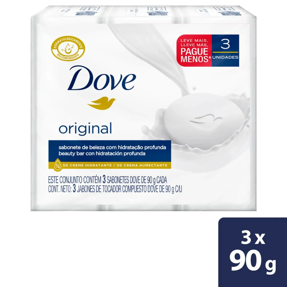 JABON BAÑO DOVE ORIG 3 X 90 GR