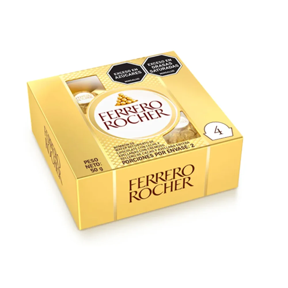 CHOCOLATE FERRERO ROCHER 4 X 50 GR