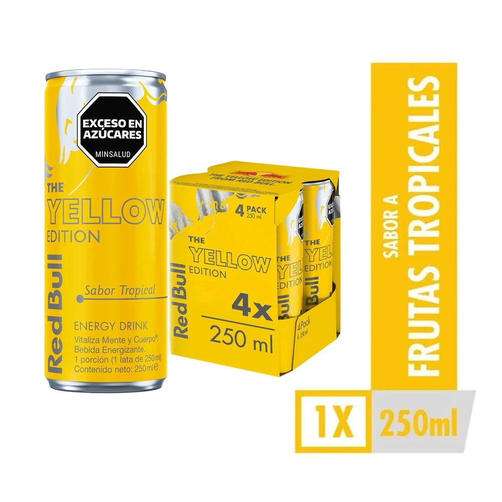 RED BULL YELLOW X 250 ML X 4 UNDS