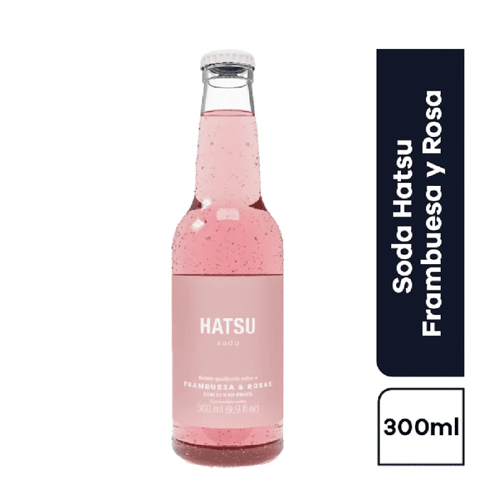 HATSU SODA FRAN/ROS BOTELLA X 300 ML