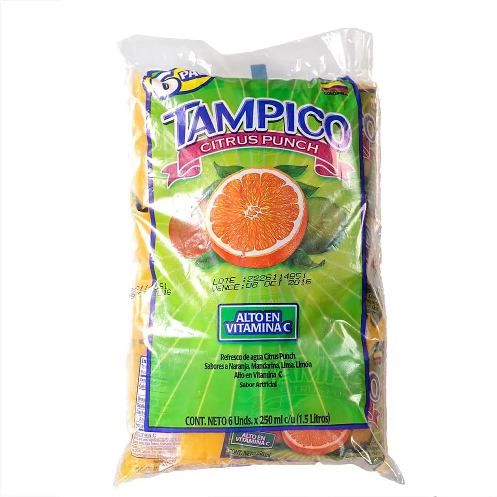 TAMPICO BOLSA X 250 ML X 6 UNDS (SIXPACK)